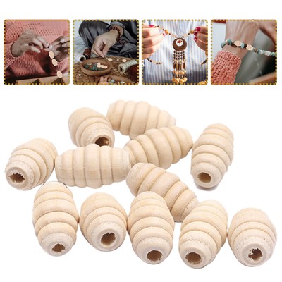  100 Pcs Beads for Jewelry Making Stickers Thread Wooden Child