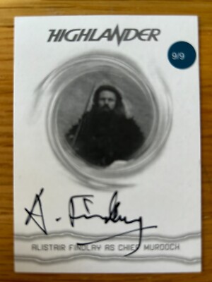 HIGHLANDER FILM ERWEITERUNGSSET PROOF AUTOGRAMMKARTE ALISTAIR FINDLAY BWAF2 (9/9)