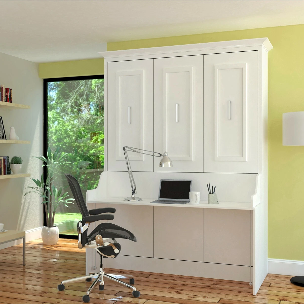 Bed & room porter full portrait wall bed with desk in white outlet