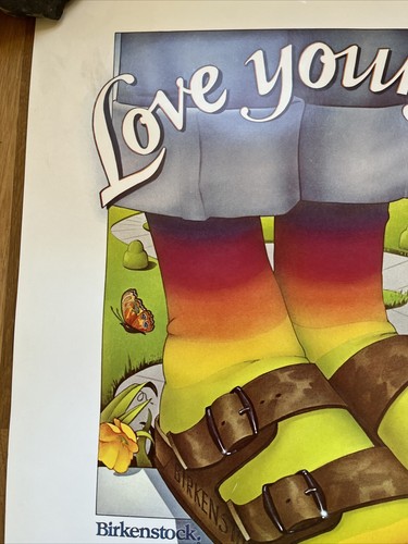 Vintage Birkenstock Poster Kunstdruck 80er Love Your Feet Corey Hippie 20x15 Neu Werbung - Bild 11 von 15