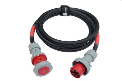 CEE IP67 380v 5pin 63A Power Socket Cable 3*2.5mm 2meter High Quality
