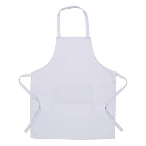 Plain Apron Bib Washable Pocket Butcher Waiter Chef Kitchen Cooking Craft AU - Picture 22 of 22