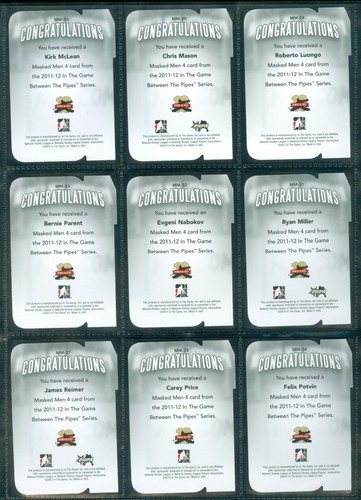 2011-12 BETWEEN THE PIPES MASKED MEN IV RUBY DIE CUTS NHL HOCKEY CARD SEE LIST - Picture 65 of 95