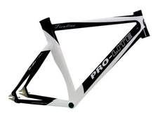 Pro-Lite trentino Roue de Vélo Train Piste Singlespeed Cadre Noir et Blanc 2030g