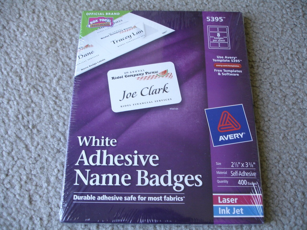 Avery Holiday Name Badge Template 5395 Avery Flexible Sticker Name