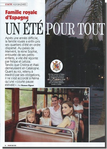 Ausschnitt Pressespiegel 2012 - Familie Royale Spanien - (5 Seiten)