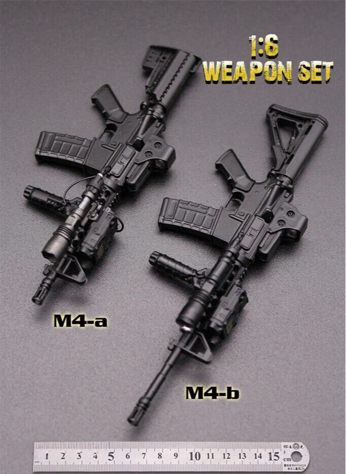 Rifle de asalto de plástico escala 1:6 HK416 M4 arma arma apta para figura de soldado de 12"" Foto 3 de 4