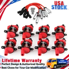 For GMC Savana 1500/2500/3500 2003-2007 UF262 D585 Round Ignition Coils + Wires