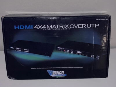 VANCO VPW-280755 QUICK INSTALL BASIC HDMI 4X4 MATRIX OVER UTP