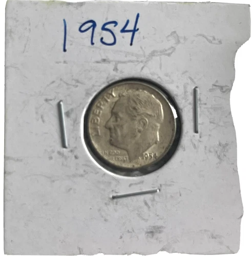 1954 Dime Franklin D Roosevelt $0.10 90% Silver Fine Condition