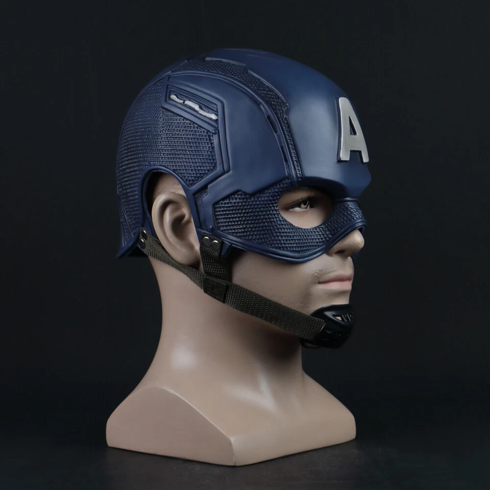 Cosplay Captain America Helmet Endgame Steve Rogers Superhero Mask Props PVC - Image 4 of 4