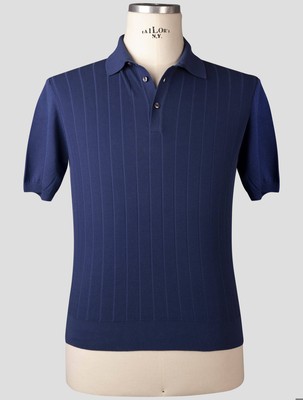 Fioroni Blue Cotton Polo FI247 Man