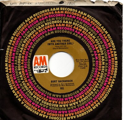 Burt Bacharach:Are you there (with another girl)/Message to Michael:US  A & M