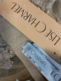 $186 Lise Charmel Women's Beige Ecrin Glamour Demi Cup Underwire Bra Size 32C