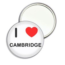 Cambridge I Love Heart runder Spiegel Tasche ...