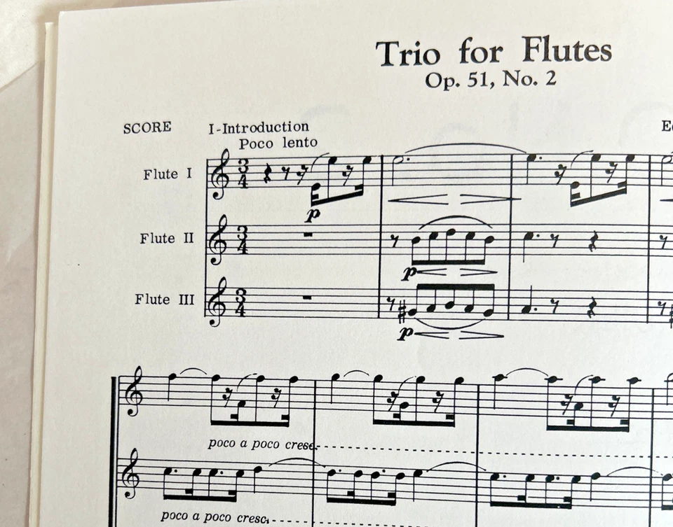 Trío Nº 2 ~ Op. 51, Nº 2 ~ Trío de flautas ~ B. T. Berbiguier ~ Partituras Foto 2 de 3