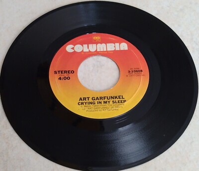 Art Garfunkel  Crying In My Sleep  1977  Columbia 3-10608  Soft Rock, Pop  VG+