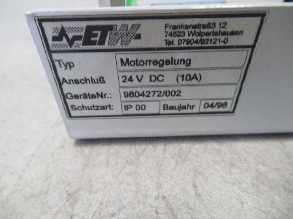 Etw 9804272/002 Motor Control 24Volt DC 10 Ampere | eBay