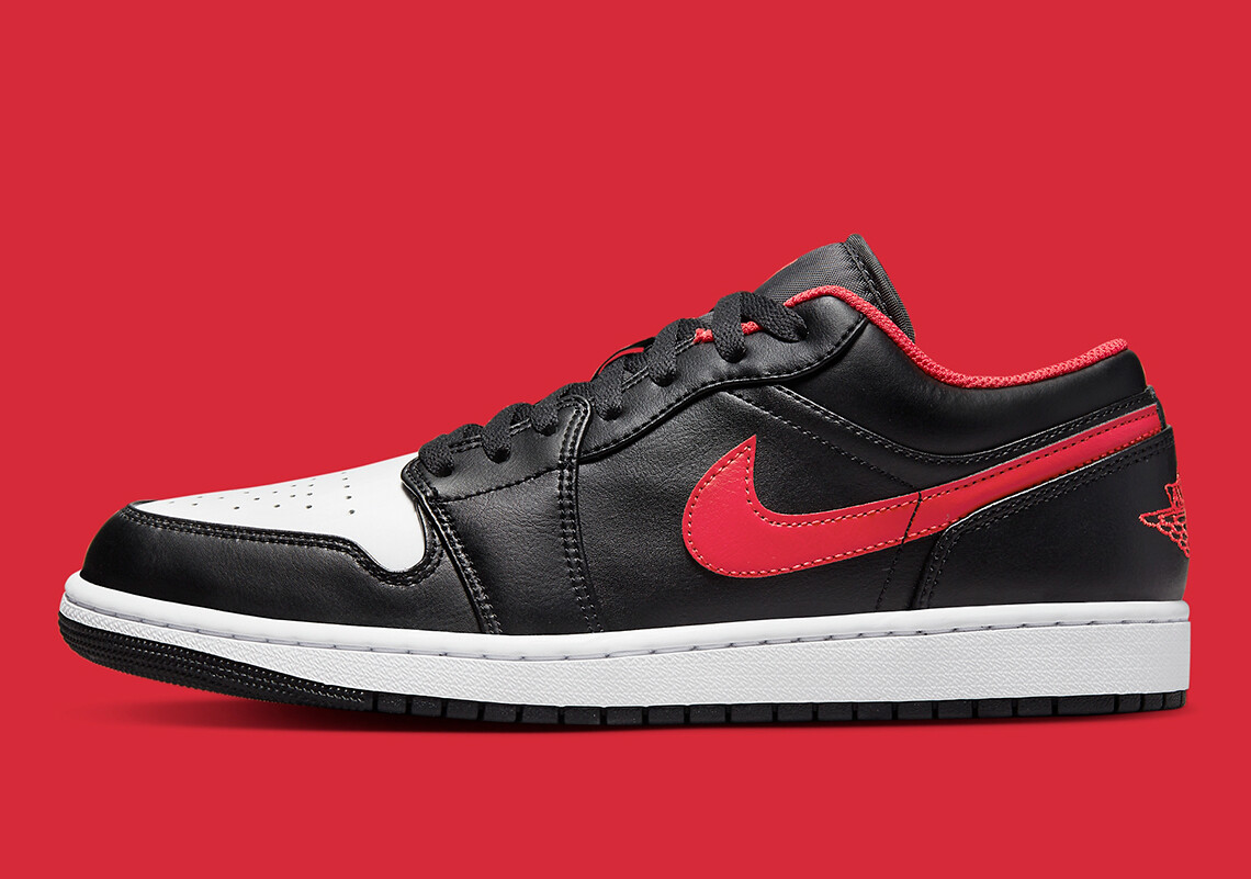 Мужские кроссовки Nike Air Jordan 1 Retro Low Black Fire Red White 553558-063 sz 11.5