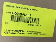 Genuine Subaru Remote Start 2015-2018 Legacy & Outback w/ Push Start H001SAL101