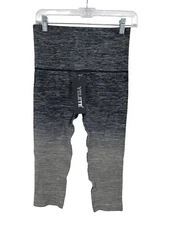 Yelete Leggings Womens Size S NWT Charcoal Athletic Layers Ombre Basic Everyday