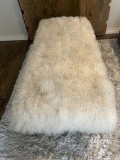 RARE - Mitchell Gold Bob Williams Mongolian Fur Bench