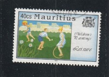L5332 ILE MAURICE TIMBRE N° Y&T 825 de 1994 " children Leisure  " Oblitéré