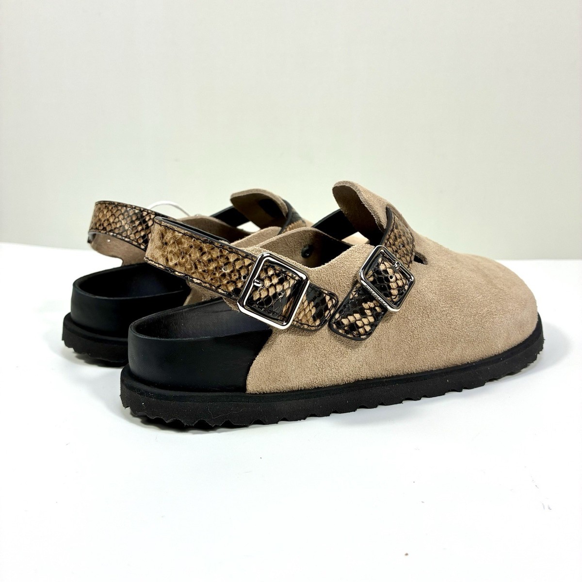 Birkenstock 1774 Tokio II Cazador Snakeskin Leather Slingback Mule