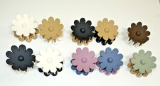 Premium Matte 2-Tone Floral Hair Clips for Girls  Women  Lovely Elegant Setof 10