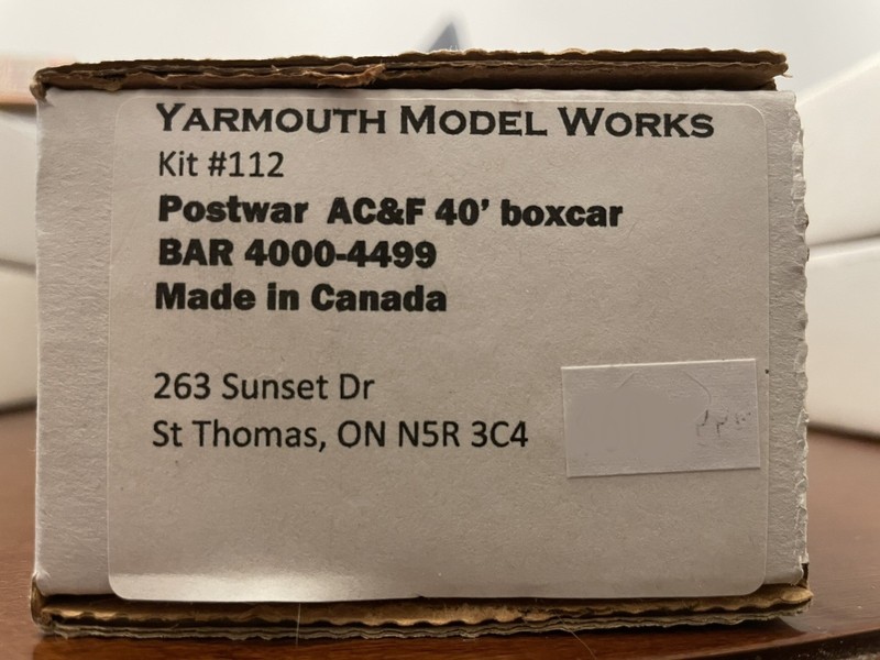 RARE HO Resin Yarmouth Bangor and Aroostook Boxcar Kit State of Maine