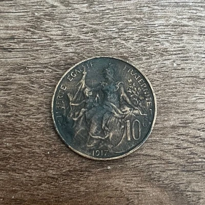pièce de monnaie N764 France, 10 Centimes, Dupuis, 1917 - Photo 1/2