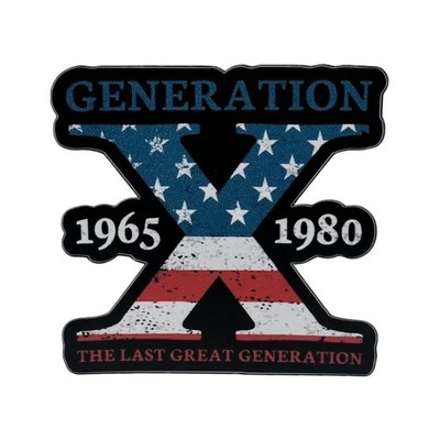 GENX LAST GREAT GENERATION X 1965-1980 USA FLAG 3  Vinyl Sticker Decal