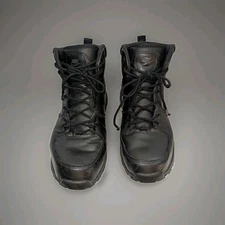 Nike Manoa Men's Leather Shoes - Black, Size 9.5