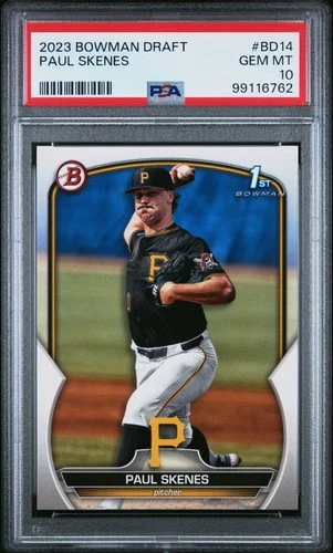 2023 Paul Skenes Bowman Draft Rookie #BD14 PSA 10 - Pirates