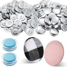 100 Sets Cover Buttons Kit with Tools - Size 60/1.5 Inch DIY Fabric Cloth Cover