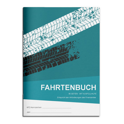 PuK Fahrtenbuch DIN A5 Finanzamt geeignet für PKW 80 SEITEN mit Ausfüllhilfe