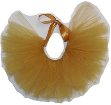 Handcrafted Golden Brown Tulle Tutu Skirt for Extra Small Dogs Pet Costume