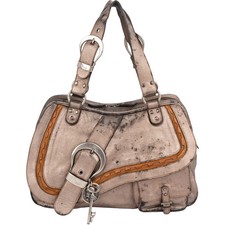 Christian Dior Metallic Leather Gaucho Saddle...