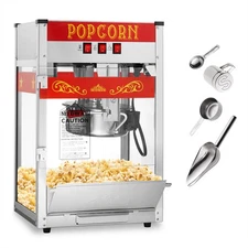 OPEN BOX - Commercial Popcorn Machine Maker Popper with 8-Ounce Kettle