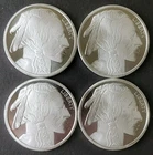 Lot of Four SilverTowne 1oz Silver Buffalo Rounds