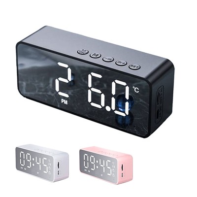BT Speaker Alarm Clock Multifunction Electric Alarm Clocks Mirror Wit FY