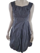 ON PARLE DE VOUS PARIS Damen A-Linien-Kleid Gr. 36 Schwarz Ärmellos Knielang