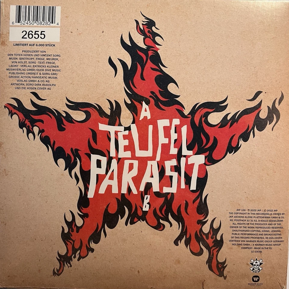 Die Toten Hosen - Teufel / Parasit  7" Vinyl Single 6000 Stück weltweit NEU OVP - Bild 2 von 2