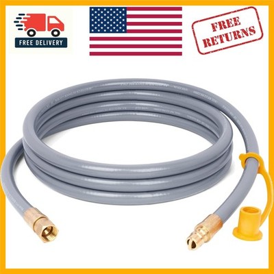 Durable 10ft Natural Gas Hose - Perfect for Weber Grills and Pizza Ovens