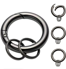 Keychain Trigger Buckle Kit Spring O Ring round Circle Carabiner Hooks Clip, Spr