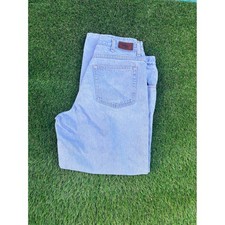 LL Bean Comfort Waist Light Wash Denim Jeans Womens 34x29 Relaxed Straight Leg