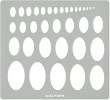 Aleks Melnyk No.210 Metal Ellipse Template, Stencil, Geometric Template,...