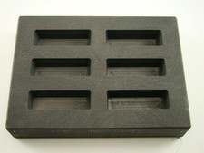 High Density Graphite KitKat Mold 2oz Gold Bar 1oz Silver 6-Cavities Scrap B119 