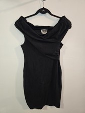 Vintage 90s Forenza Off Shoulder Dress Large Cocktail Little Black Dress