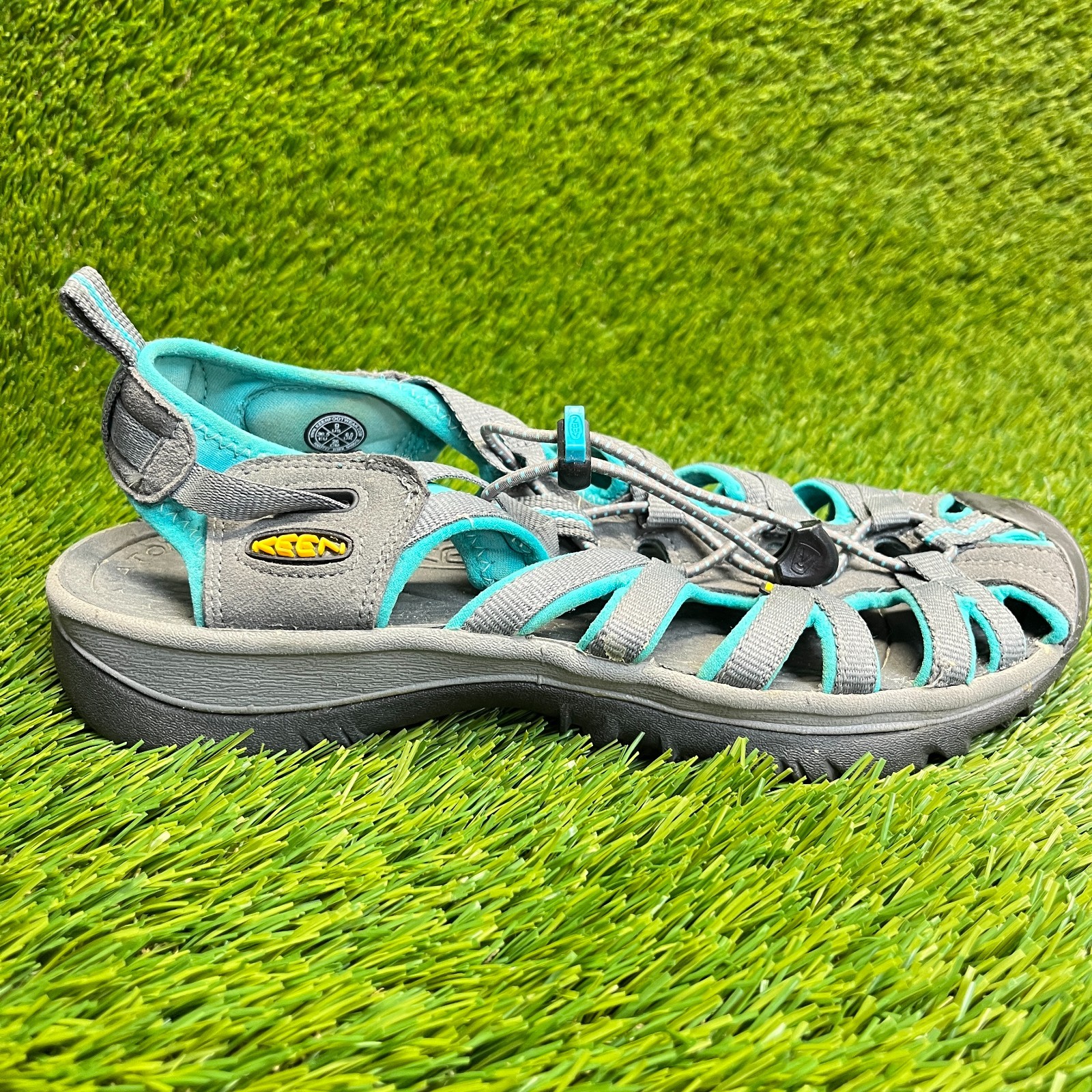 Sandali Keen Whisper donna taglia 9 grigio blu spiaggia passeggio outdoor acqua escursionismo